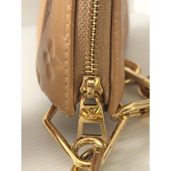 Louis Vuitton Coussin PM Camel Bag Monogram Lambskin Leather Gold Chain Purse - Picture 16 of 16